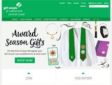 Tablet Screenshot of girlscoutsccc.org